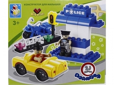 Конструктор 1TOY, Big Brick Полиция, 21 дет 1-00008253_1
