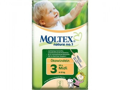Подгузники Moltex nature no.1 3 Midi (4-9 кг), 40 шт 1-00010980_1