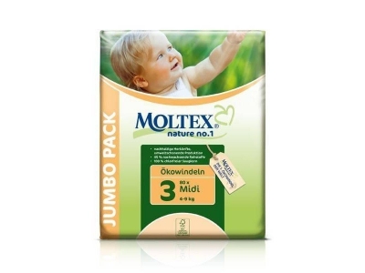 Подгузники Moltex nature no.1 3 Midi Jumbo (4-9 кг), 80 шт 1-00010981_1