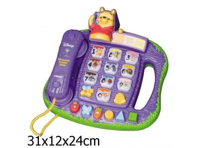 Игрушка VTECH, Обучающий телефон Винни, свет, звук, на бат. 1-00012551_1