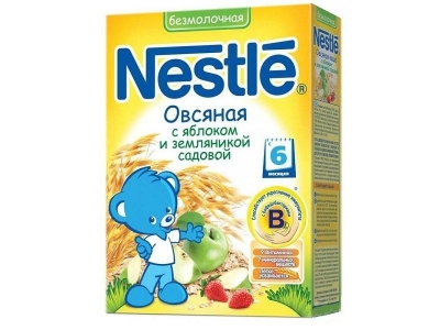 Каша Nestle, безмолочная овсяная яблоко-земляника 200 г 1-00004913_1