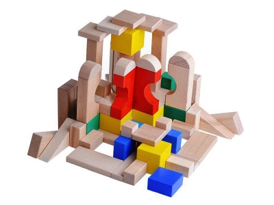 Игрушка из дерева Престиж, Конструктор цветной в картонной коробке 60 эл. 1-00144166_1