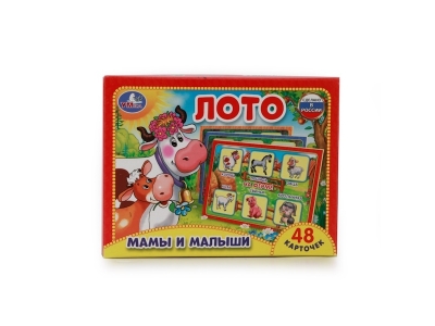 Игра настольная Умка, Лото Мамы и малыши (48 карточек) 1-00150769_1