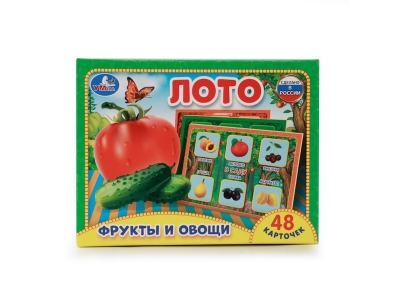 Игра настольная Умка, Лото Фрукты и овощи (48 карточек) 1-00150771_1