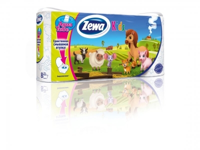 Бумага туалетная Zewa, Kids 3-х слойная 8 шт. 1-00072114_1