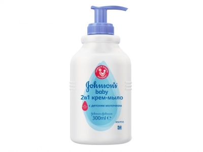 Крем-мыло Johnson's baby детское 2 в1 для умывания лица и рук 300 мл 1-00084492_1