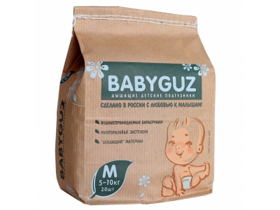 Подгузники BabyGuz, M, 5-10 кг, 20 шт. 1-00152174_1