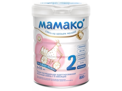Смесь Мамако 2 адаптированная на основе козьего молока 800 г 1-00072785_1