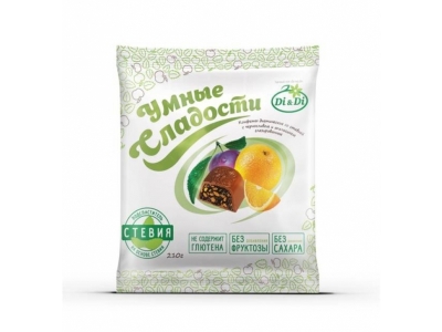 Конфеты Di&Di, Умные сладости чернослив-апельсин со стевией 210 г 1-00158510_1