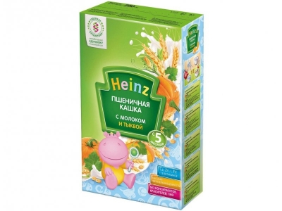 Каша Heinz, молочная пшеничная с тыквой 250 г 1-00000902_2