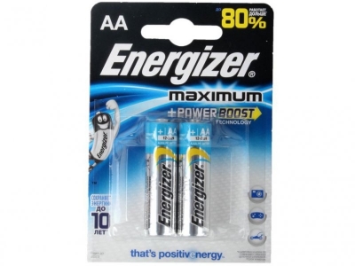 Батарейки алкалиновые Energizer Maximum LR6-AA 2 шт 1-00003046_1