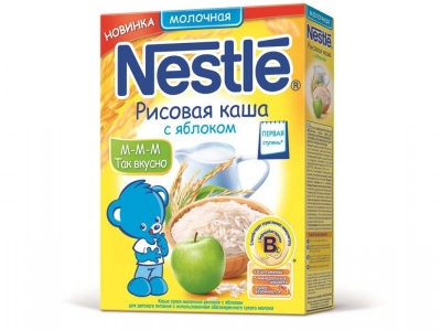 Каша Nestle, молочная рисовая с яблоком 250 г 1-00078352_1