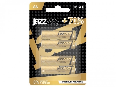 Батарейки алкалиновые JazzWay Premium Alkaline BL-4 AA 1,5V LR6, 4 шт 1-00084115_1
