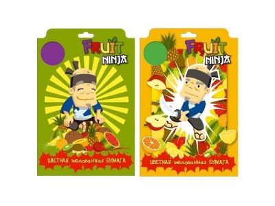 Цветная бумага Action! Fruit Ninja А4, меловая, 10 цв., 10 л., 2 дизайна 1-00086932_1