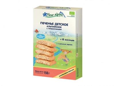 Печенье Fleur Alpine детское Альпийское с пребиотиками 150 г 1-00083222_1