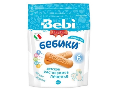 Печенье Bebi Premium, Бебики классическое 125 г 1-00088497_1