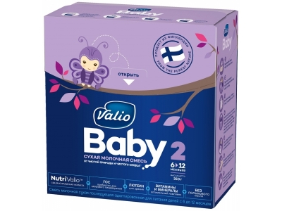 Смесь Valio Baby 2 NutriValio сухая молочная последующая адаптированная, 350 г 1-00147594_1