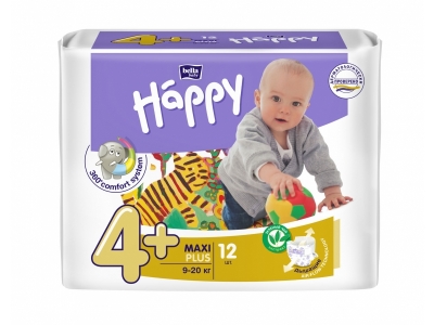 Подгузники Bella Baby Happy Maxi Plus, 9-20 кг 12 шт. 1-00051809_1