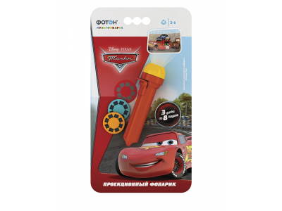 Мультфонарик с дисками Тачки / Фотон красный 100161743
