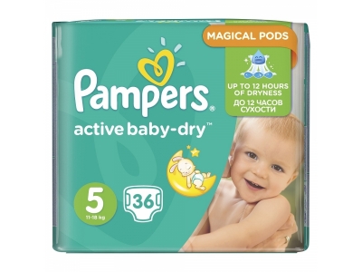 Подгузники Pampers Active Baby Dry 11-18 кг, 5 размер, 36 шт. 1-00161823_2