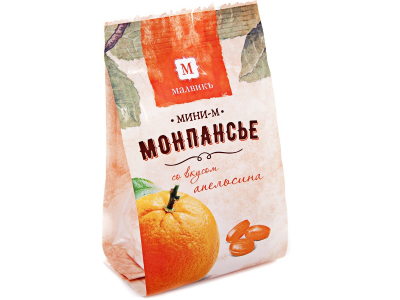 Карамель Малквикъ, Мини-М Монпасье со вкусом апельсина, 50 г 1-00162297_1