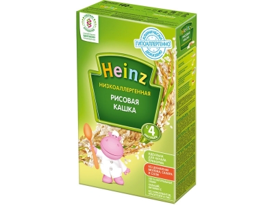 Каша Heinz, безмолочная рисовая низкоаллергенная 160 г 1-00162490_1