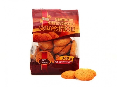 Печенье Петродиет, овсяное на фруктозе 340 г 1-00082080_1