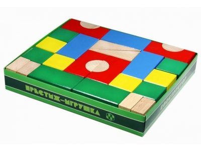Игрушка из дерева Престиж, Конструктор цветной в картонной коробке 60 эл. 1-00144166_2