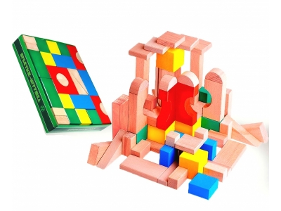 Игрушка из дерева Престиж, Конструктор цветной в картонной коробке 60 эл. 1-00144166_3