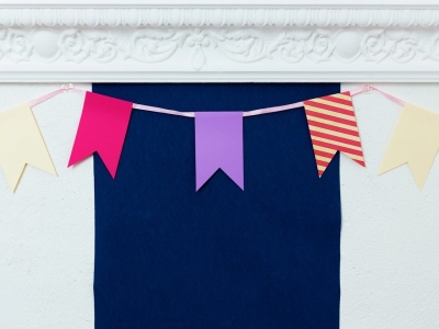 Гирлянда Питер.Джой, флажковая, Розовые грезы, 3,5 м 1-00080501_1