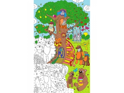 Набор BigRaskraski, Плакат-раскраска, Сказочное дерево 1-00144175_2