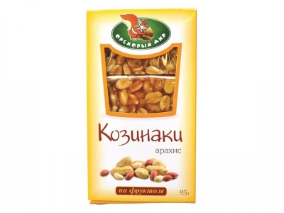 Козинак Ореховый Мир, Арахис на фруктозе 95 г 1-00082076_1