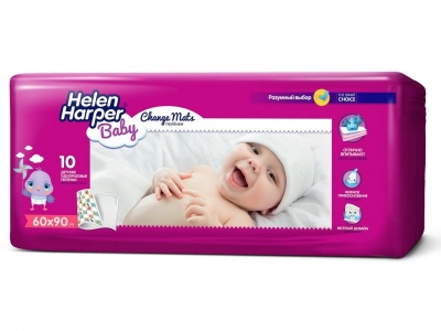 Пеленки Helen Harper, Baby детские впитывающие, 60*90, 10шт 1-00013454_1