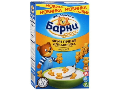 Печенье Медвежонок Барни, витаминизир. с медом 165 г 1-00075134_1