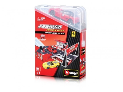 Набор игровой Bburago, Ferrari Пит Стоп+1 машинка, 1:43 1-00086039_2