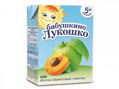 Сок Бабушкино Лукошко Яблочно-абрикосовый с мякотью, Tetra Pak 200 мл 1-00108547_1