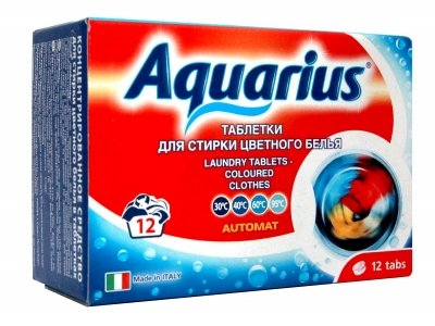 Таблетки для стирки Aquarius цветного белья, 12 шт 1-00144238_1
