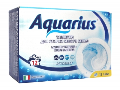 Таблетки для стирки Aquarius белого белья, 12 шт. 1-00144239_1