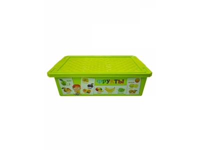 Ящик для игрушек Little Angel, X-BOX Обучайка. Овощи-фрукты, 30 л 1-00146050_1