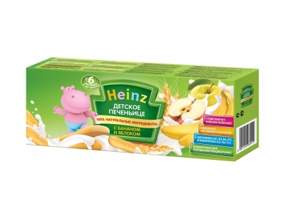 Печенье Heinz с бананом и яблоком 160 г 1-00165203_1