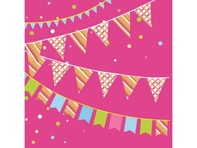 Салфетки Duni, Party Time 3 слойные 33 см, 20 шт. 1-00165900_1