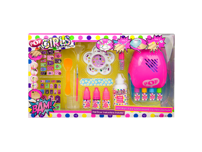 Набор игровой Markwins, Pop Girls детская декоративная косметика для ногтей 1-00166531_1