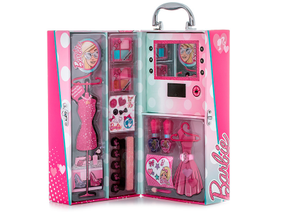 Набор игровой Markwins, Barbie детская декоративная косметика в чемодане с подсветкой 1-00166542_1