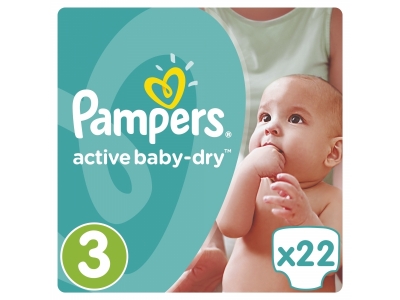 Подгузники Pampers Active Baby Dry Midi, 4-9/5-9 кг, 22 шт. 1-00000213_1