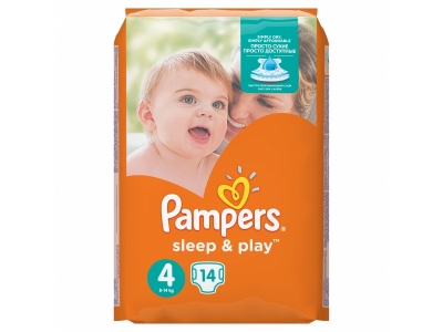 Подгузники Pampers Sleep & Play Maxi 7-14 кг, размер 4, 14 шт. 1-00000223_2