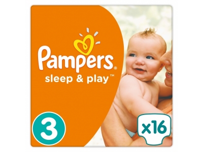 Подгузники Pampers Sleep & Play Midi 5-9 кг, размер 3, 16 шт. 1-00000224_1