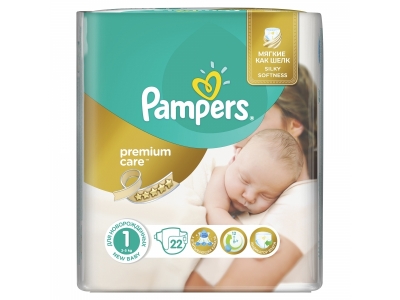 Подгузники Pampers Premium Care для новорожденных, 2-5 кг 22 шт. 1-00105450_2