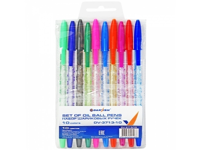 Ручки шариковые Darvish, 10 цв., 10 шт. 1-00170853_1