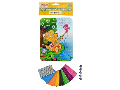 Набор для творчества Color Puppy, Сверкающая аппликация Медвежонок 1-00170909_1