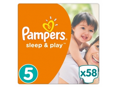 Подгузники Pampers Sleep & Play Junior Jumbo, 11-16/18 кг 5 размер, 58 шт. 2-00000014_1